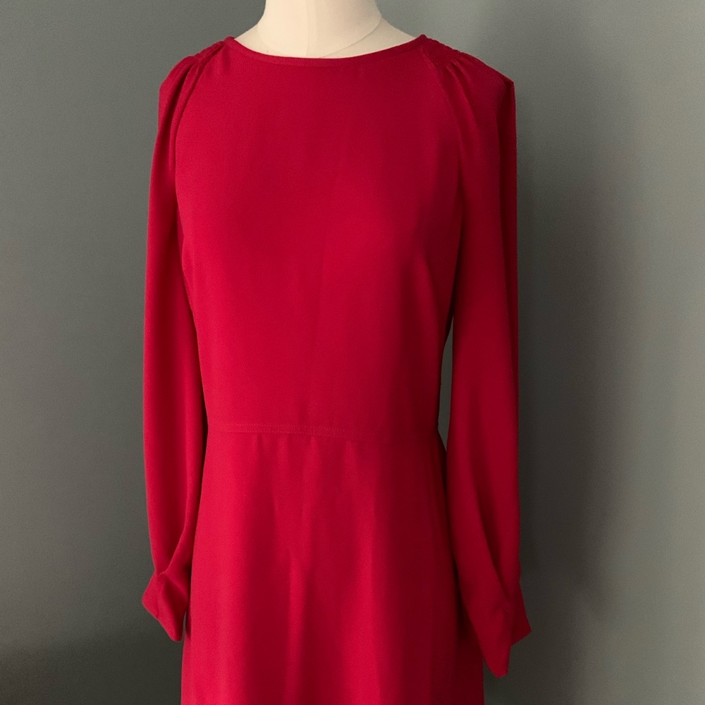 Eliza J Red Dress SZ 8 with accent sleeve